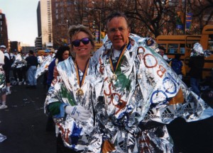 Michelle and Jack after running the Boston Marathon